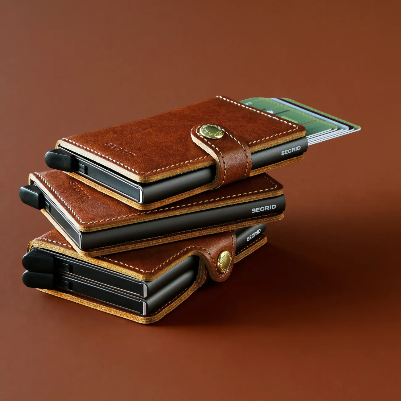 Secrid Original in cognac leer